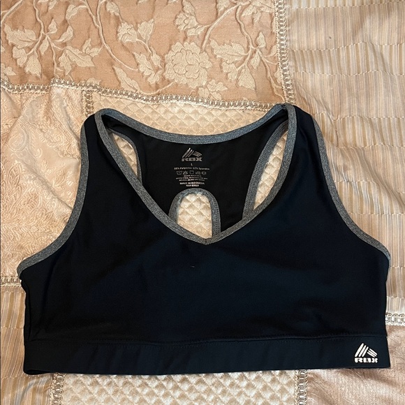 RBX Other - RBX Black Sports Bra with Gray Trim Racerback
